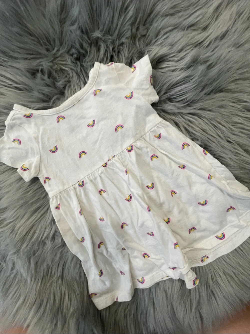 Old Navy Rainbow Print Baby Girl Dress 12-18 Months Cotton Item #2775
